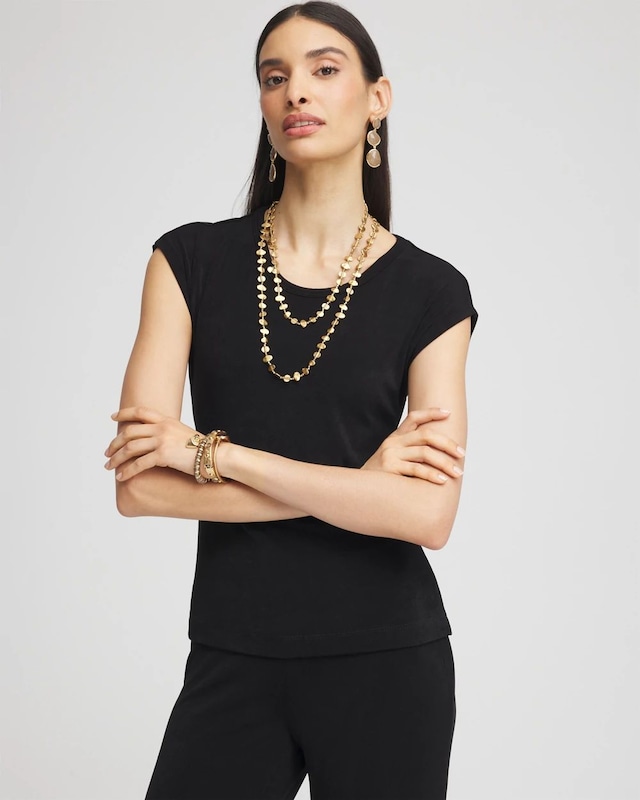 Travelers Cap-Sleeve Top - image 1